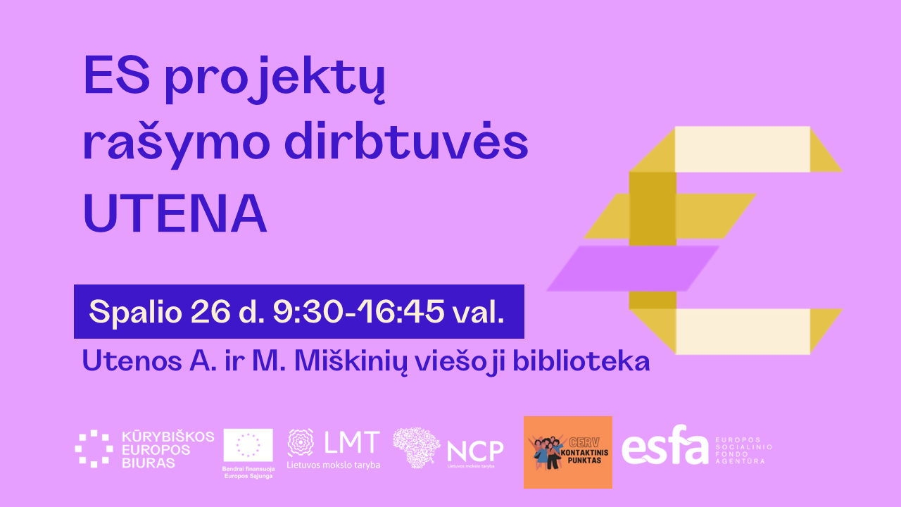 ES projektų rašymo dirbtuvės | UTENA